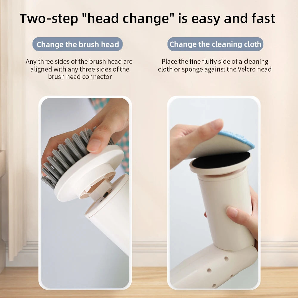 Scuva™ CleanSpin PRO Cordless Electric Spin Scrubber With 8 Replaceable Brush Heads