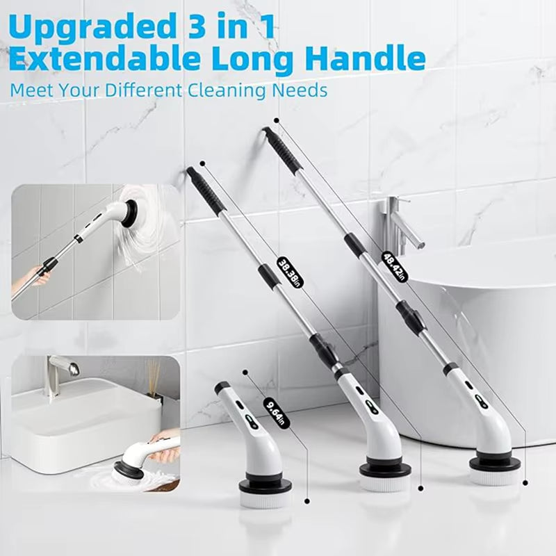 Scuva™ CleanSpin Cordless Electric Spin Scrubber With 9 Replaceable Brush Heads