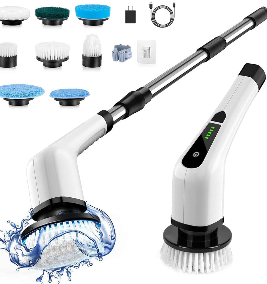 Scuva™ CleanSpin Cordless Electric Spin Scrubber With 9 Replaceable Brush Heads